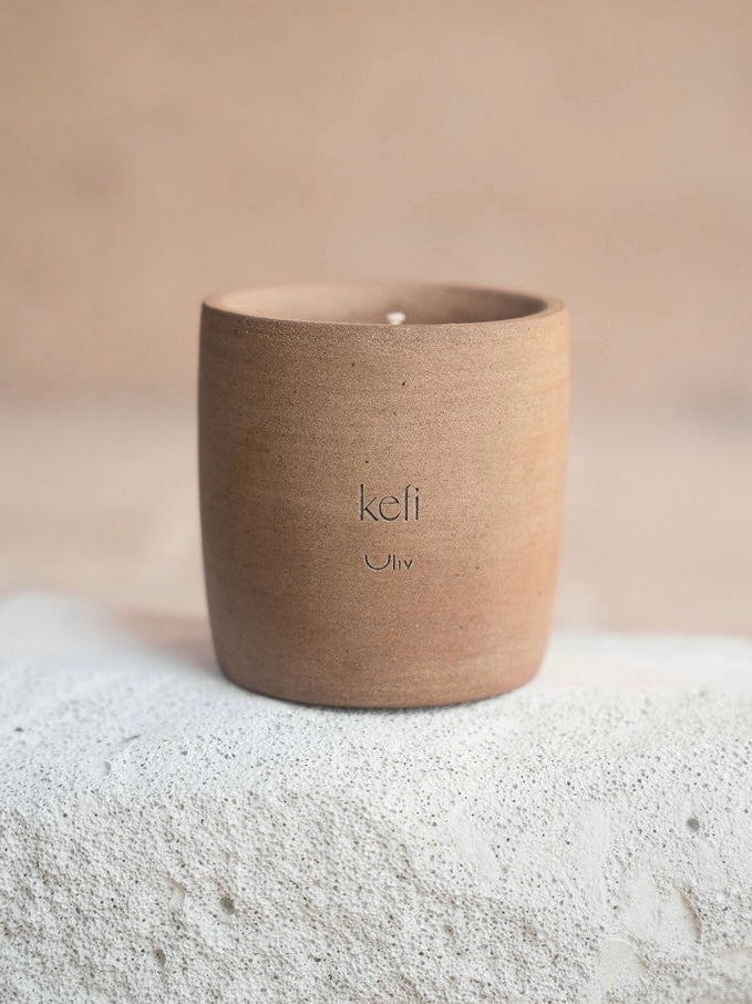 KEFI STONEWARE CANDLE